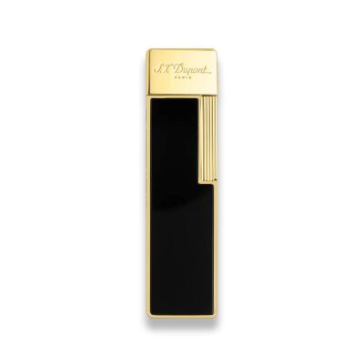 S.T. Dupont Twiggy Puro Çakmak Parlak Siyah Gold 30002 - 1