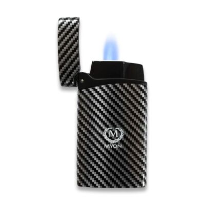 Süper Flat Slim Jet Alev Puro Çakmağı Siyah Karbon - 2