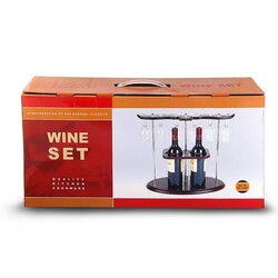 T-Bek Şarap ve Kadeh Standı 2 Şişe - Thumbnail