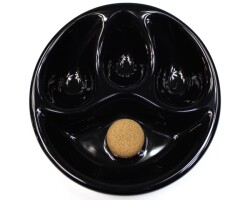 New Seramik 3 Pipo Sehpalı Pipo Küllüğü Siyah - T-BEK