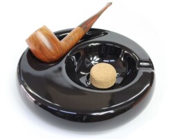 T-Bek Seramik Pipo Sehpalı Pipo Küllüğü Siyah Tekli - T-BEK (1)