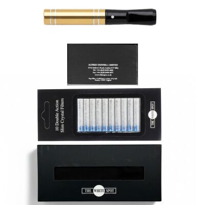 The White Spot Kısa Sigara Ağızlığı 9mm İçin Gold/Krom - 3