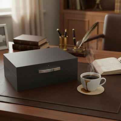 The White Spot Humidor Puro Kutusu Gri Meşe 50's - 4