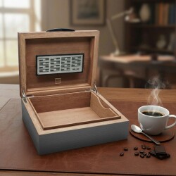 The White Spot Humidor Puro Kutusu Gri Meşe 50's - 5