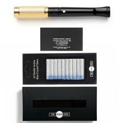 The White Spot Kısa Ejektörlü Sigara Ağızlığı 9mm İçin Gold Line - 3