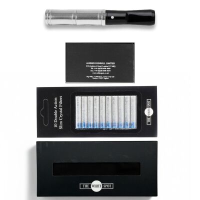 The White Spot Kısa Sigara Ağızlığı 9mm İçin Krom Halka - 3