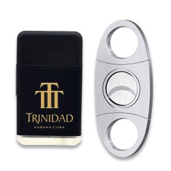 Trinidad Plastik Jet Alev Puro Çakmağı Metal Kesici Seti Siyah - Habanos