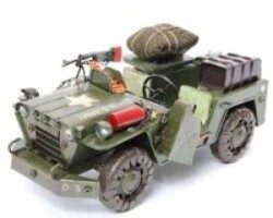U.S. Army Jeep M151 Elyapımı Eskitilmiş Biblo 25cm - T-BEK
