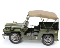 U.S. Army Jeep M381 El Yapımı Eskitilmiş Biblo 26cm - T-BEK (1)