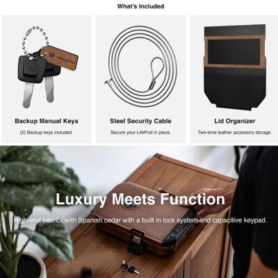 Vaultek Lifepod 2.0 Seyahat Humidoru Siyah 9's - 2