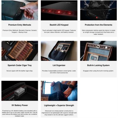 Vaultek Lifepod 2.0 Seyahat Humidoru Siyah 9's - 3