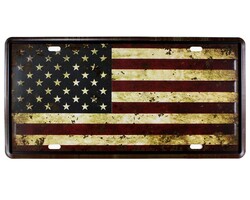 Vintage Metal Plaka American 15x30 - 1