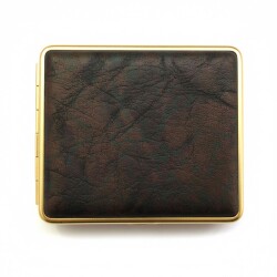 Vom Hofe Germany Deri Kısa Sig. Tabakası 18li (Gold/Mermer Kahve) - Vom Hofe