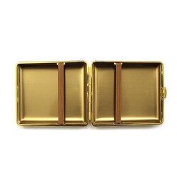 Vom Hofe Germany Kısa Sig. Tab akası 18li (Gold/Croco Krem) - Vom Hofe (1)