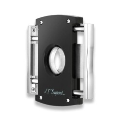 Windproof Rüzgar Geçirmez Puro Çakmak ve S-Cut Kesici Seti Siyah - 4