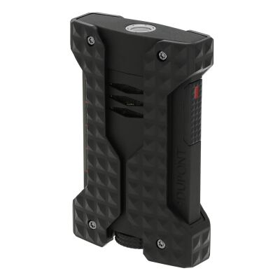 Windproof Rüzgar Geçirmez Puro Çakmak ve S-Cut Kesici Seti Siyah - 3