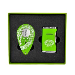 Xikar Hoyo De Monterey Yeşil Puro Çakmağı ve Kesici Seti - XİKAR