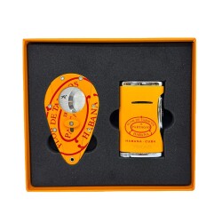 Xikar Partagas Turuncu Puro Çakmağı ve Kesici Seti - XİKAR