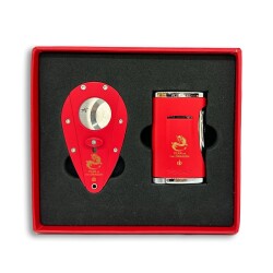 Xikar Year Of The Dragon Limited Puro Çakmağı ve Kesici Seti - XİKAR